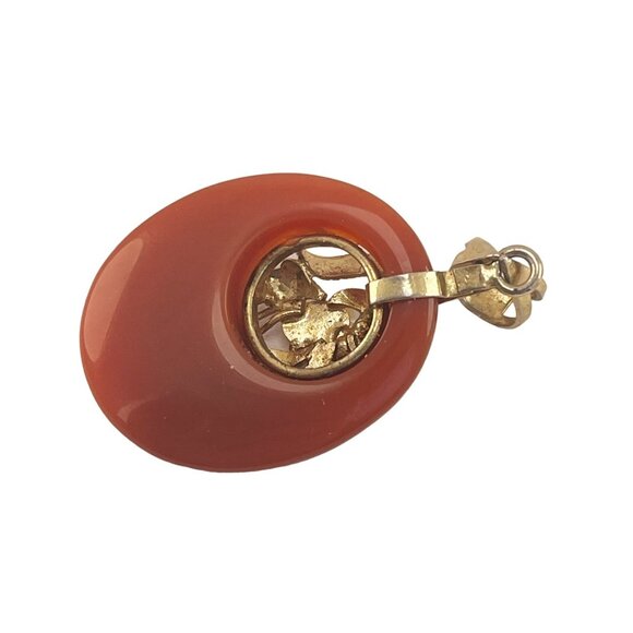 Carnelian Agate Pendant with Opal, Blue and Red Glass Stones - Picture 4 of 5